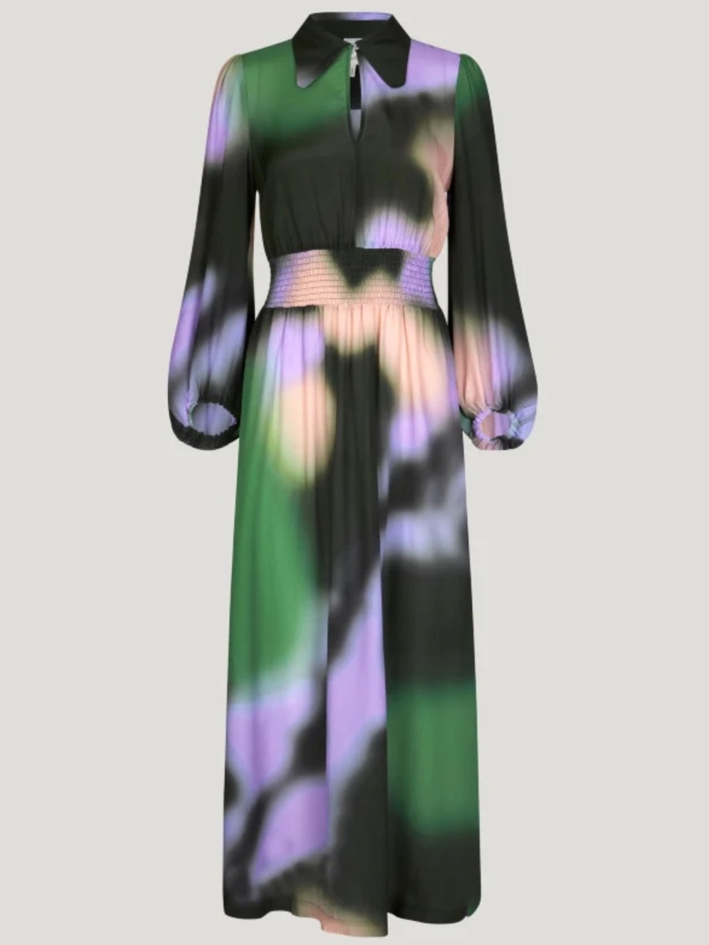 Tuckernuck Baum und Pferdgarten Amber Dress Womens 32 Green Fade NEW Silk Blend